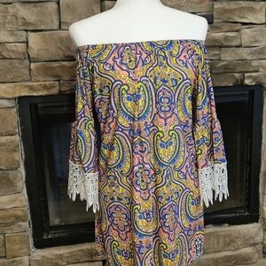 WinWin Multicolor Paisley Lace Tunic